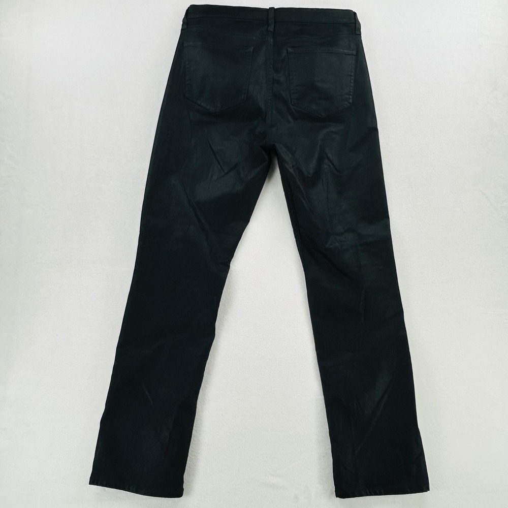 GAP Jeans Womens 12 Tall Black Vintage Slim Mid Rise Coated Denim Stretch Shiny - Picture 7 of 16